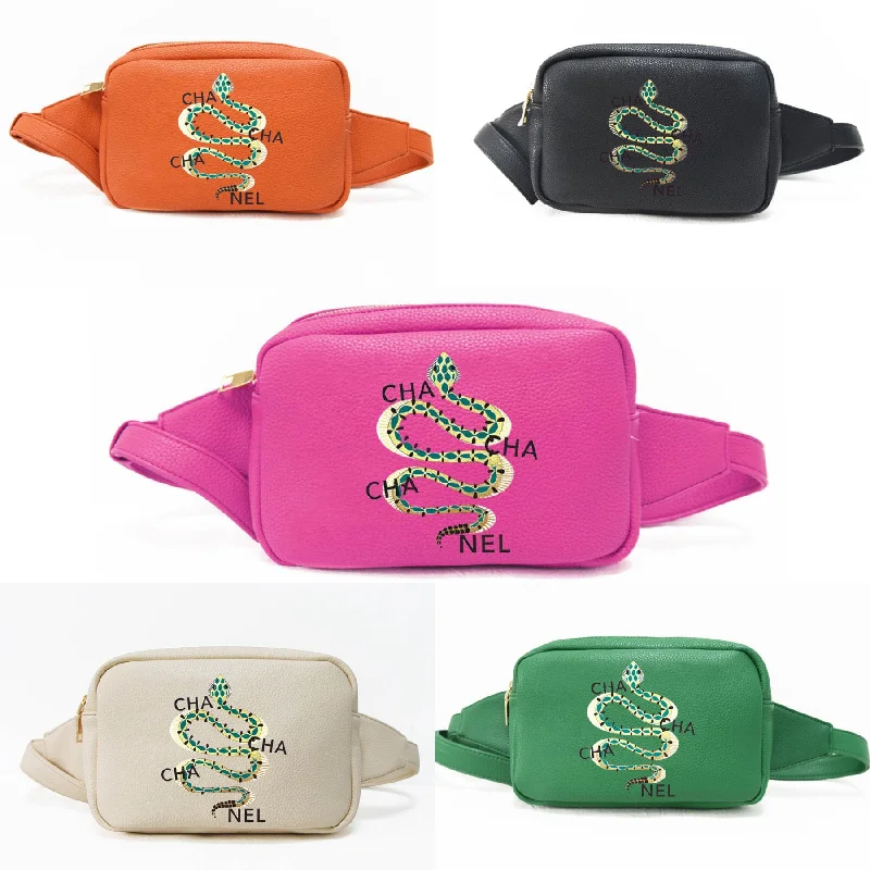 Tsa-Approved Bags For Hassle-Free Airport Security Cha Cha Snake Vegan Leather Fanny Waist Pack - Assorted Colors