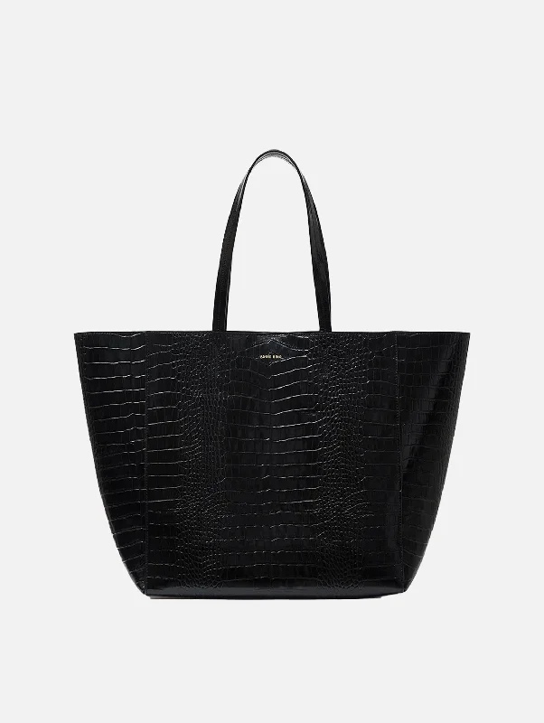 Clearance Bags For Budget Shoppers Elly Embossed Tote in Black