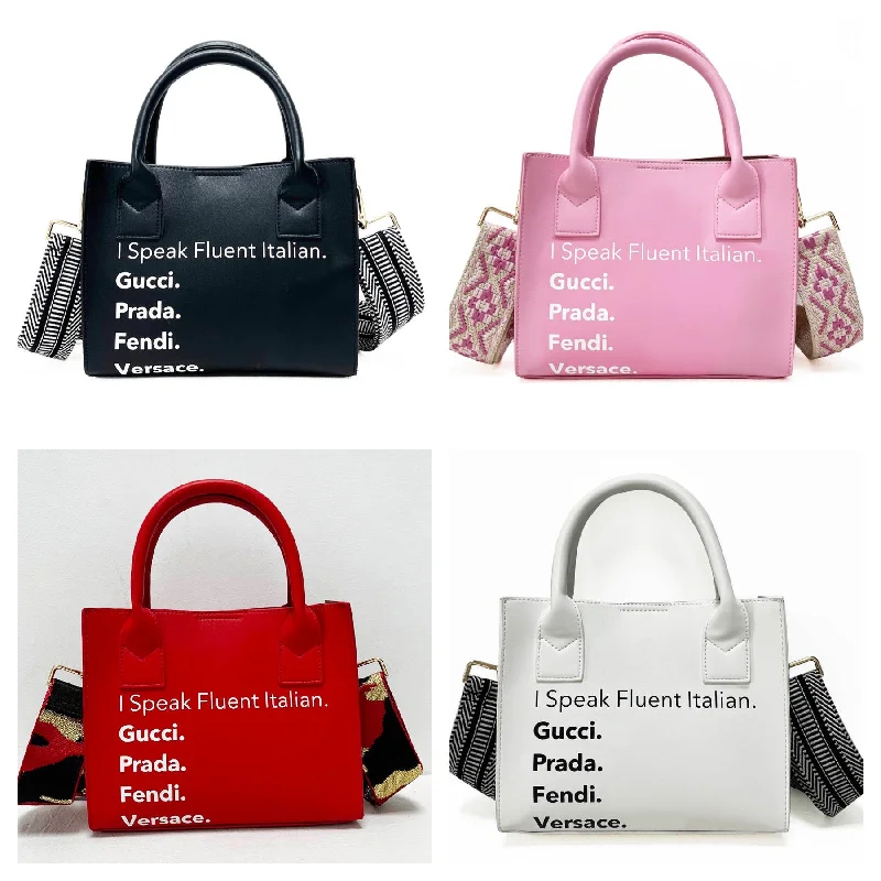 Affordable Bags For Budget Shoppers I Speak Fluid Italian Mini Tote - Assorted Colors