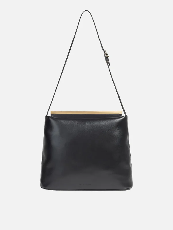 Modern And Limited-Time Offer Bags Linda Leather Shoulder Bag in Black