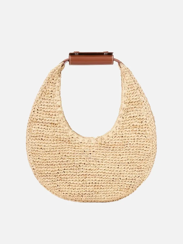 Affordable Bags Moon Raffia Tote Bag in Natural