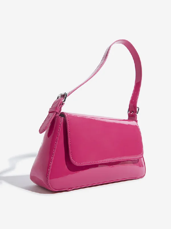 Luxury Seekers Nuon Fuchsia Baguette Bag