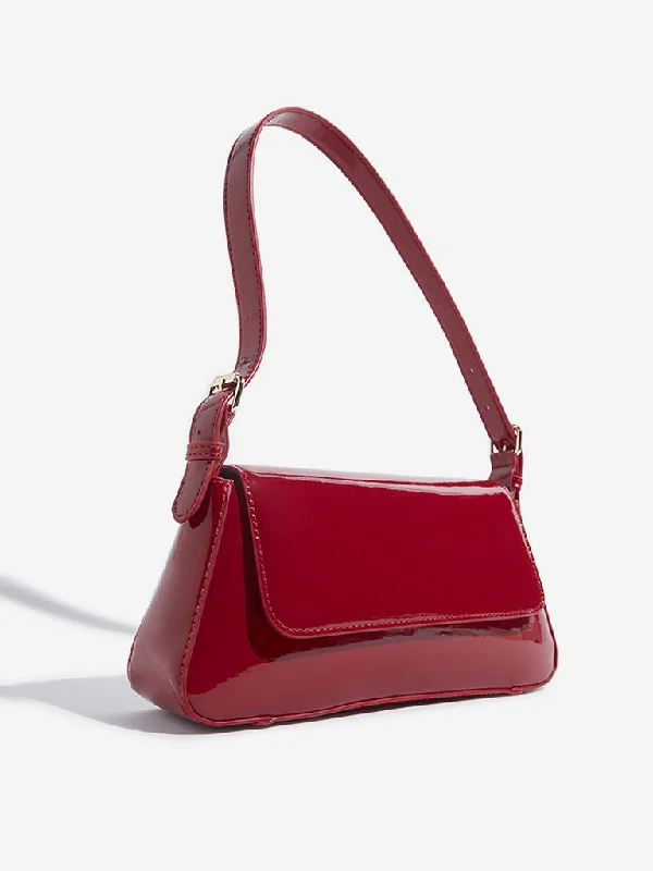 Luxury Bags With Premium Materials And Craftsmanship Nuon Red Baguette Bag