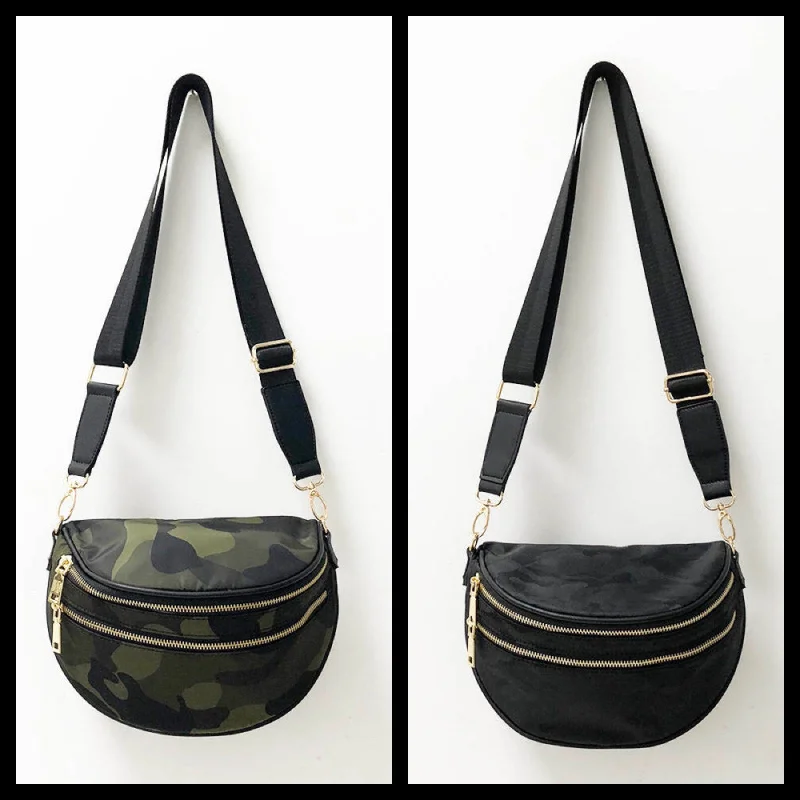 Limited-Time Offer On Trendy Bags Nylon Fanny Pack/ Sling Bag - Black or Army Camo