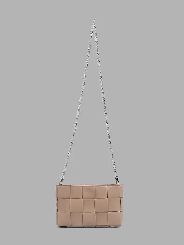 Trendy Bags Studiowest Beige Chain Detail Handbag