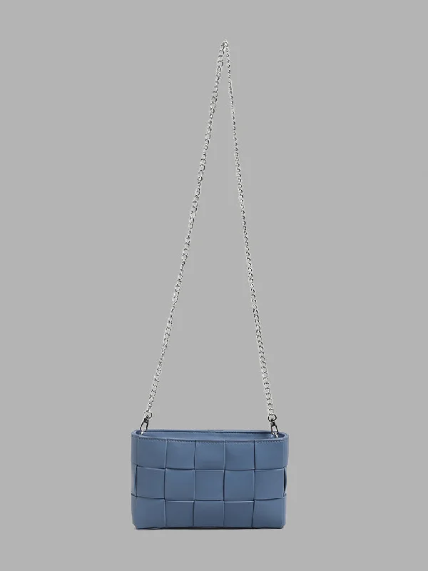 Luxury Bags Studiowest Blue Chain Detail Handbag