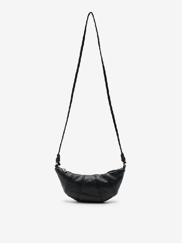 Handbag For Fashion Westside Accessories Black Croissant Sling Bag