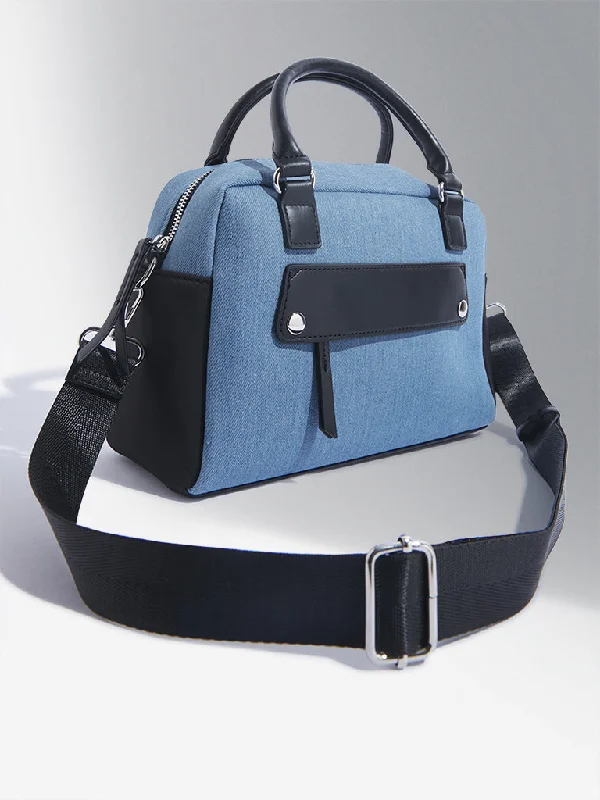 Cyber Monday Discounts On Bags Westside Accessories Blue Denim Hand Bag