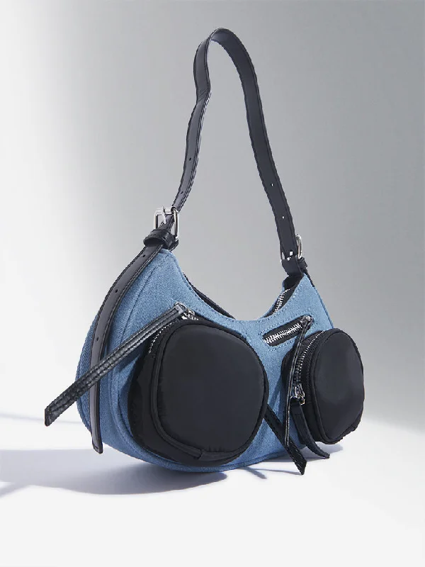 Edgy Bags For Bold And Daring Fashionistas Westside Accessories Blue Denim Hobo Shoulder Bag