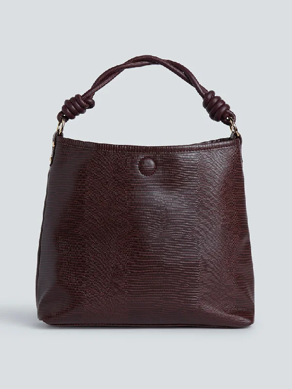 Limited-Time Offers On Trendy And Stylish Bags Westside Burgundy Textured Sling Bag