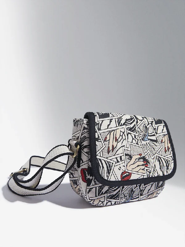 Chic And Clearance-Priced Tote Bags Westside Multicolour Graphic Printed Sarah Sling Bag