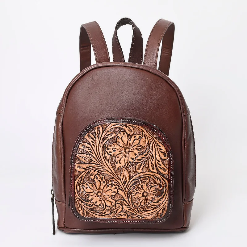 Bags With Limited-Time Deals A&A-1048 Montana West Genuine Leather Collection Genuine Oily Calf Mini Backpack - Brown