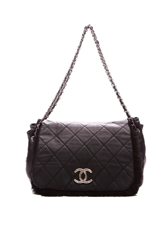 Affordable Bags For Budget Shoppers Quilted Fur Flap Bag