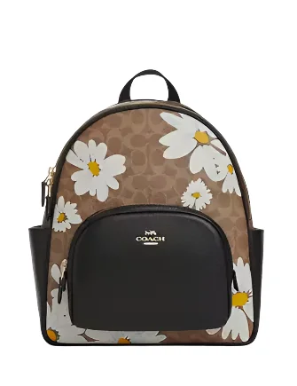 Affordable Bags For Budget Shoppers Coach Court Backpack In Signature Canvas With Floral Print