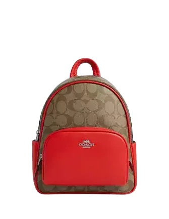 Modern And Limited-Time Offer Bags Coach Mini Court Backpack In Signature Canvas