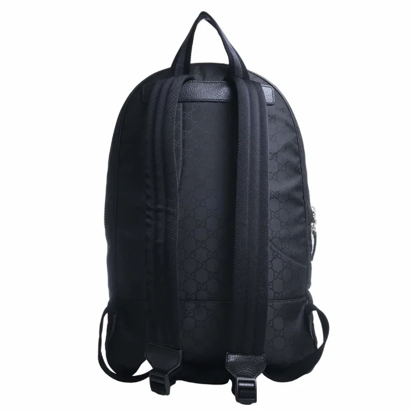 Luxury Bags With Premium Materials And Craftsmanship GUCCI GG nylon rucksack backpack 449181 black ladies