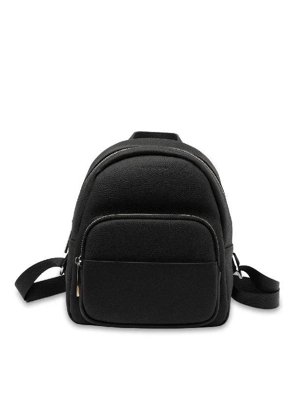 Odor-Resistant And Budget Bags Mocha Scarlett Leather Backpack- Black