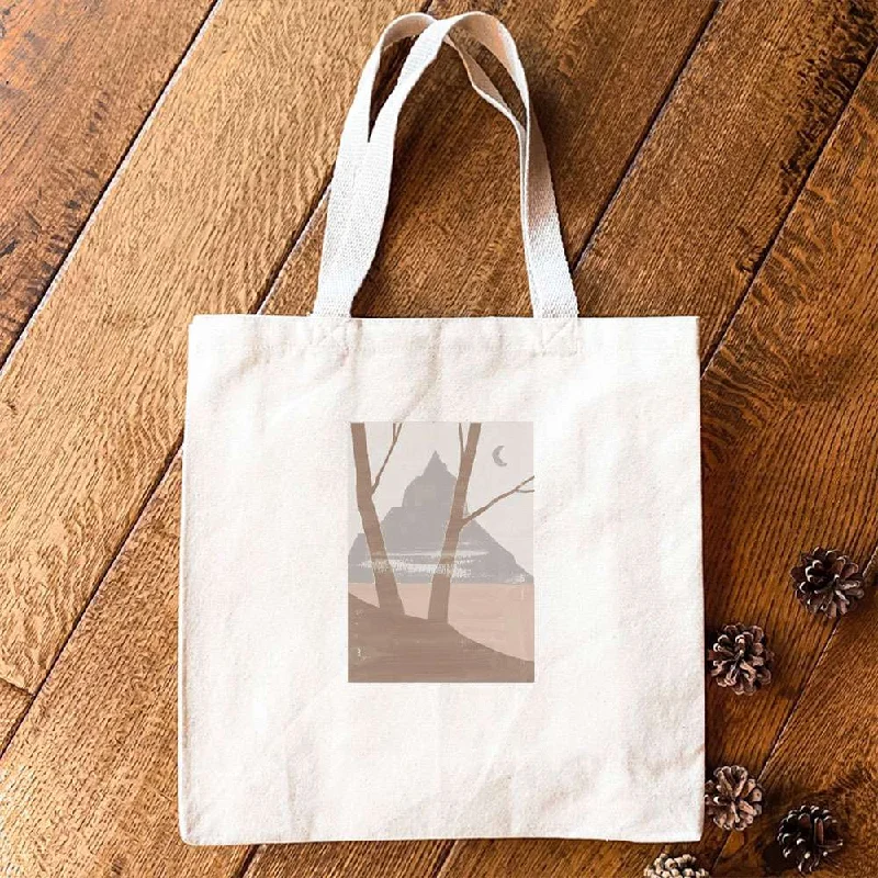 Stylish Yet Affordable Bags Abstract Mountain Scene - Canvas Tote Bag