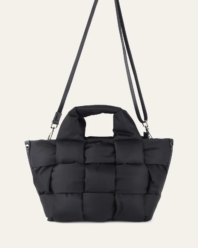 Designer Bags For Luxury Collectors With Offers ALBI TOTE BAG BLACK RECYCLED NYLON