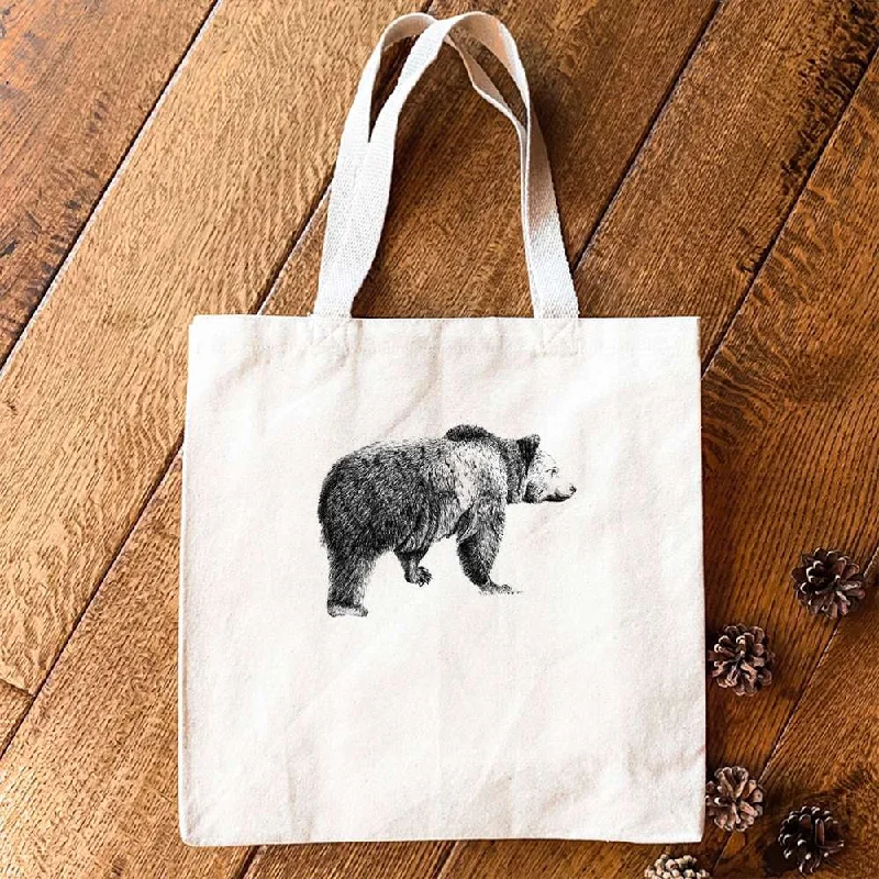 Luxury Bags For Working Professionals Bear Sketch - Canvas Tote Bag