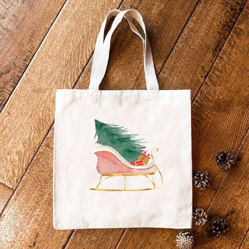 Affordable Handbags Christmas Sleigh - Canvas Tote Bag