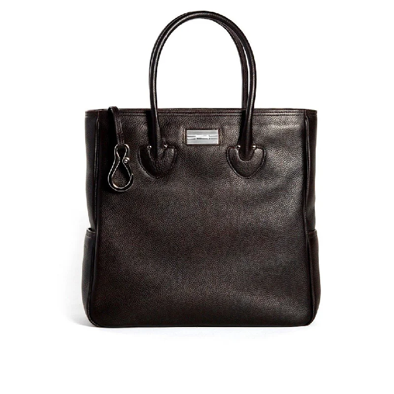 Glamorous Bags For Evening Events And Parties Essex Travel Tote, Dark Brown Leather