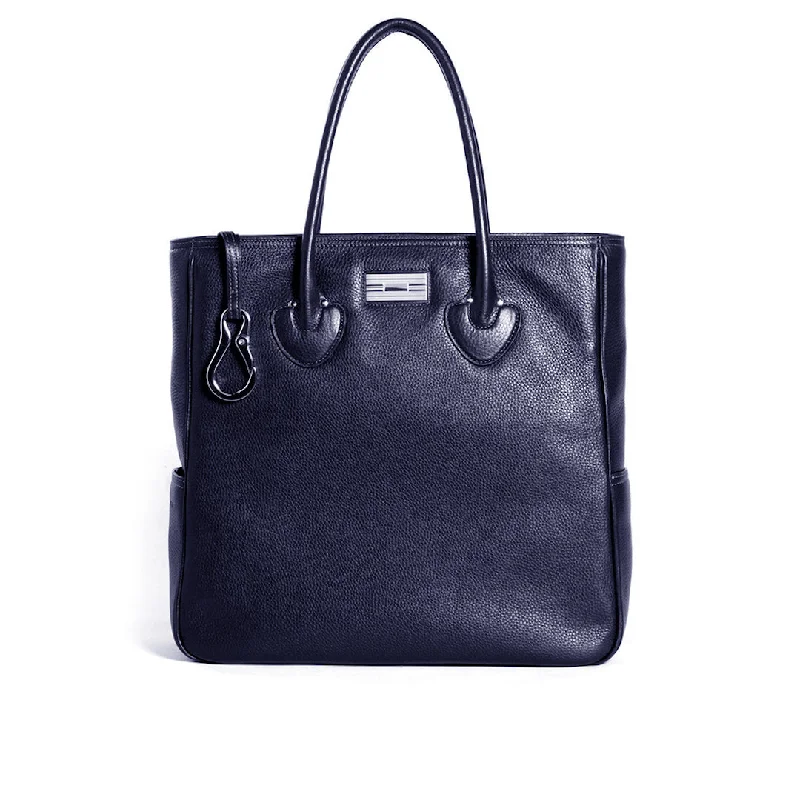 Genuine Bags On Clearance Sale Essex Travel Tote, Navy Leather