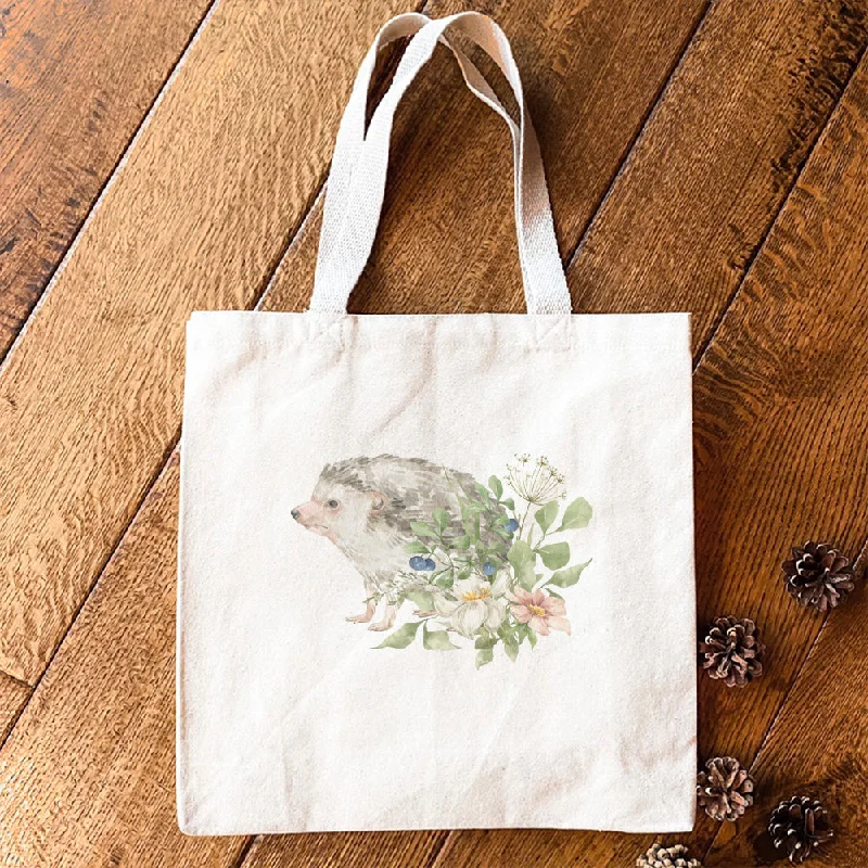 Active Lifestyles Floral Hedgehog - Canvas Tote Bag