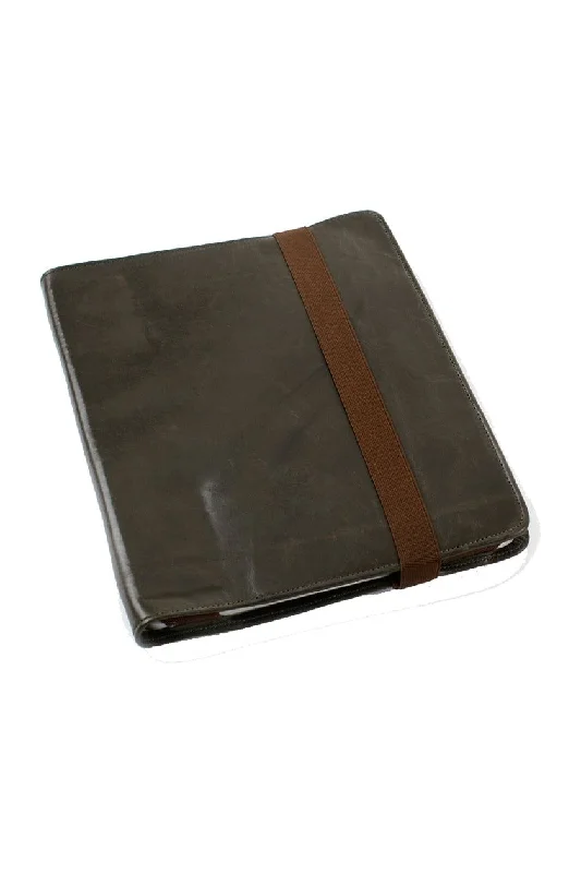 Affordable Bags For College Students On Sale Large Distressed Olive Leather iPad Book Style Case