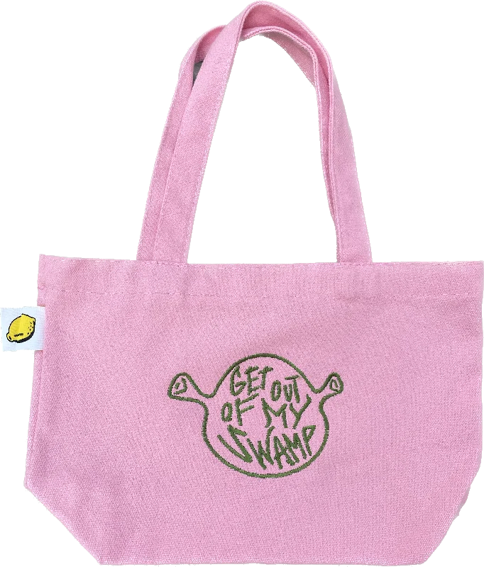 Vintage-Inspired Get Out Of My Swamp Pink Tote