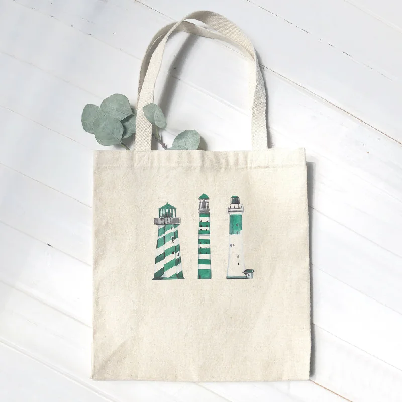 Bag For Luxury Lovers Green Lighthouses - Canvas Tote Bag