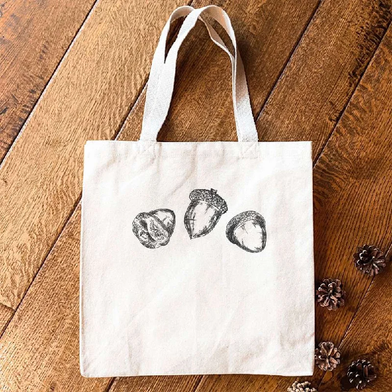 Affordable Bags For Budget Shoppers Hand Drawn Acorns - Canvas Tote Bag