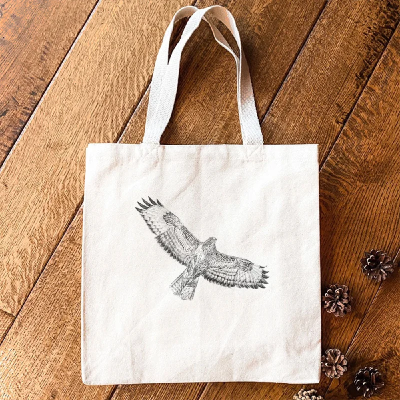 Elegant Bags For Formal Events And Luxury Occasions Hand Drawn Hawk - Canvas Tote Bag