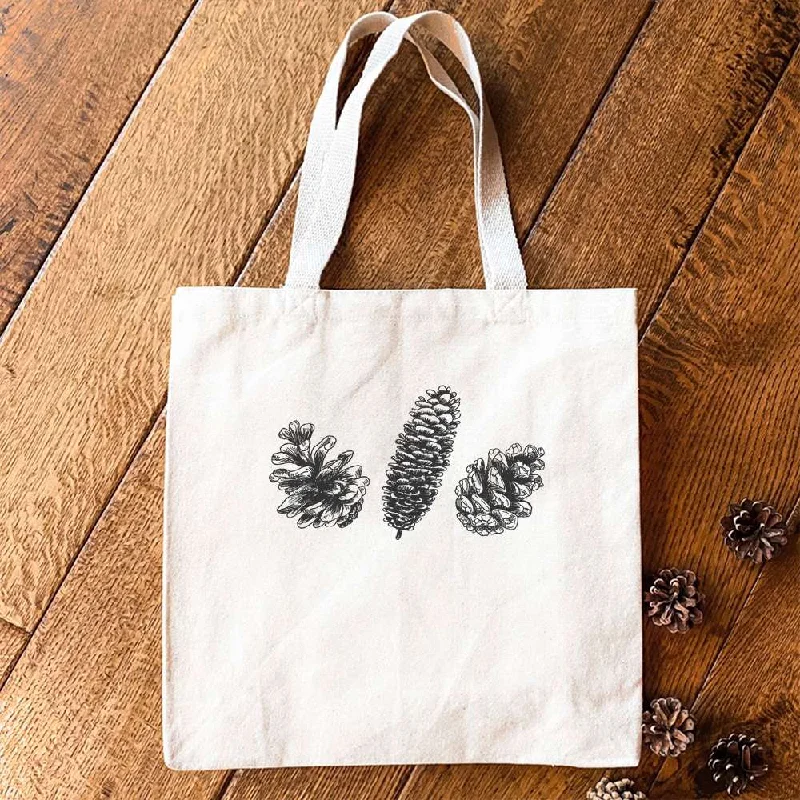 Tsa-Approved Bags For Hassle-Free Airport Security Hand Drawn Pinecones - Canvas Tote Bag