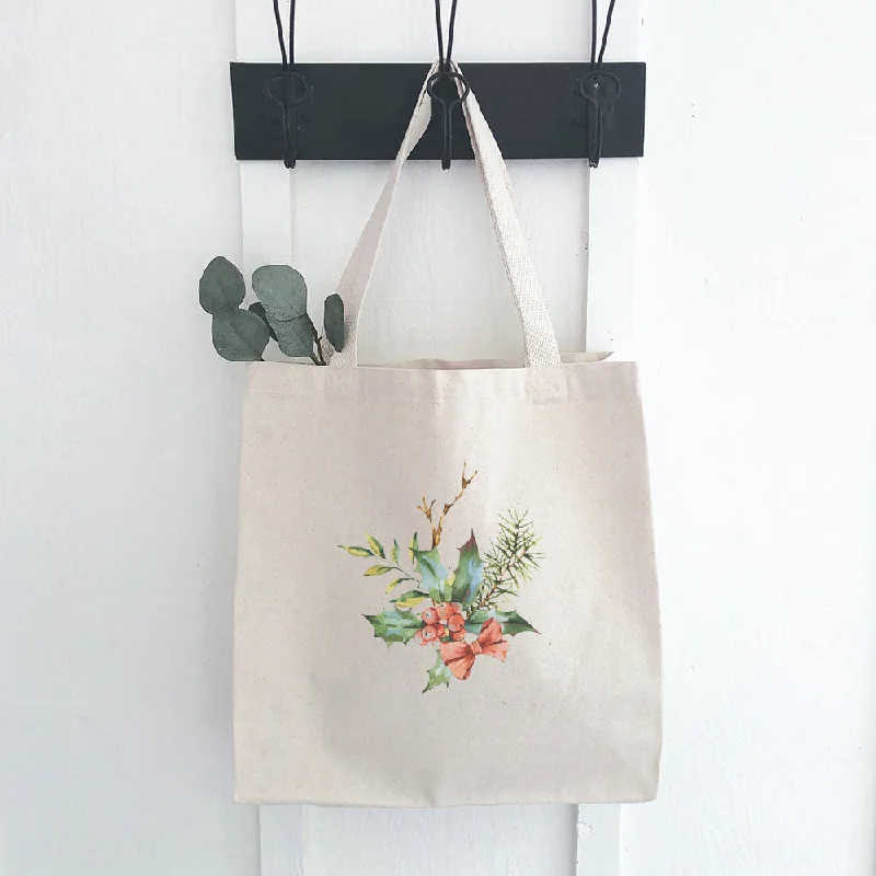 Bold And Flash-Sale Bags Holly Bundle with Bow - Canvas Tote Bag