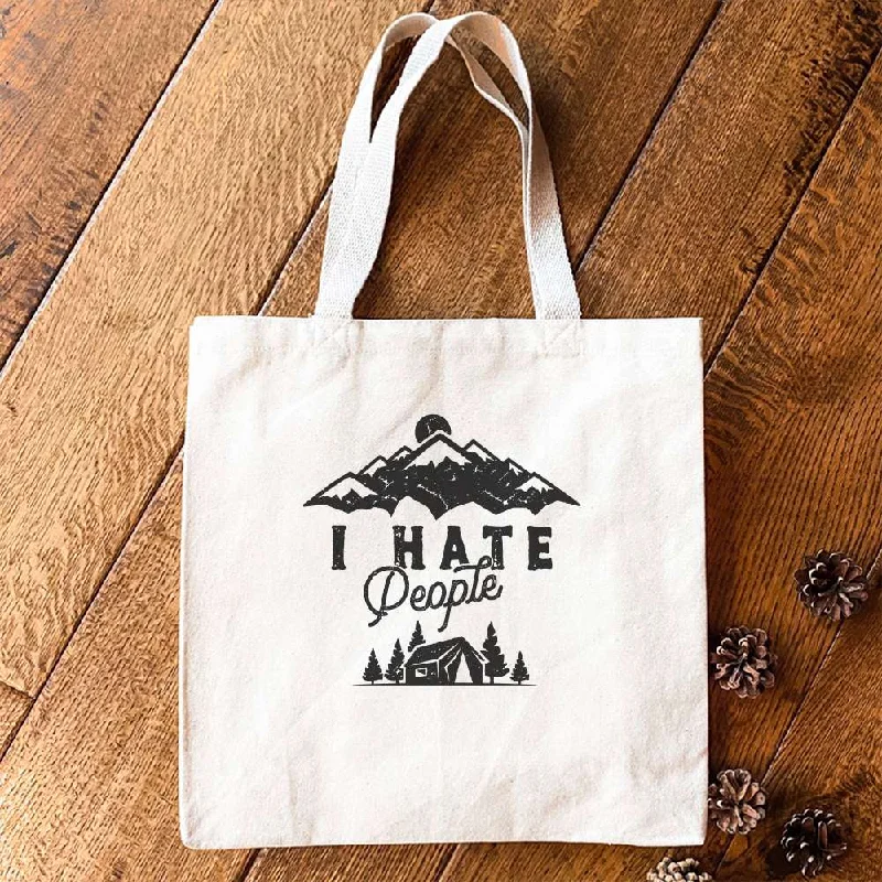 Bags For Outdoor Adventures I Hate People - Canvas Tote Bag