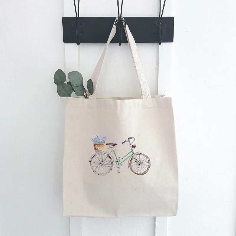 Bags For College Students On A Budget Lavender Bike - Canvas Tote Bag