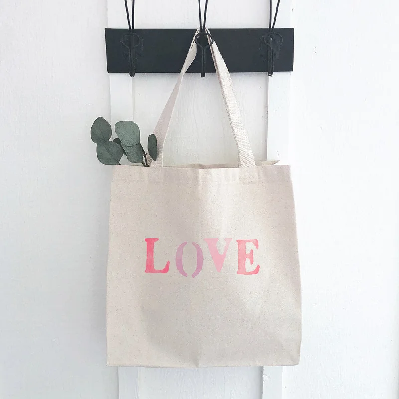 Luxury Bags For Working Professionals Love Stencil - Canvas Tote Bag