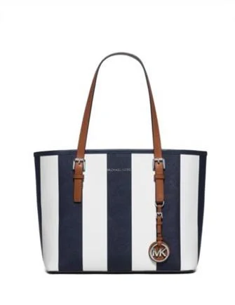 Trendy Festival Bags With Limited-Time Offers Michael Michael Kors Jet Set Travel Stripe Small Travel Tote