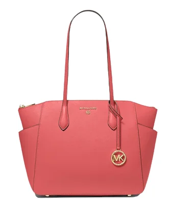 Sporty Bags For Active And Athletic Lifestyles Michael Michael Kors Marilyn Medium Saffiano Leather Tote Bag