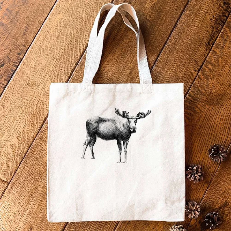 Bags With Discounts Moose Sketch - Canvas Tote Bag