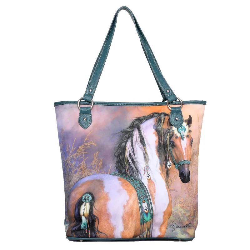 Stylish Bags With Discounts MW1022G-8113  Montana West Horse Print Concealed Carry Tote