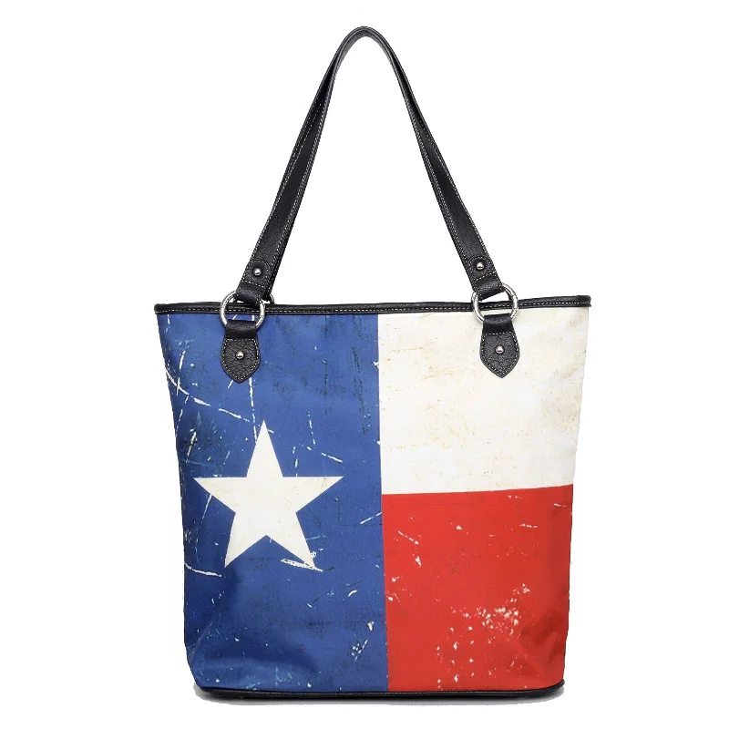 Trendy Bags For Women And Men In 2025 MW934G-8113 Montana West Texas Flag Tote Bag