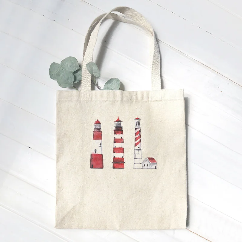 Compact Bags For Minimalist Travelers Red Lighthouses - Canvas Tote Bag