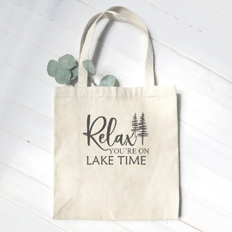 Senior Travelers Relax You're on Lake Time (Trees) - Canvas Tote Bag