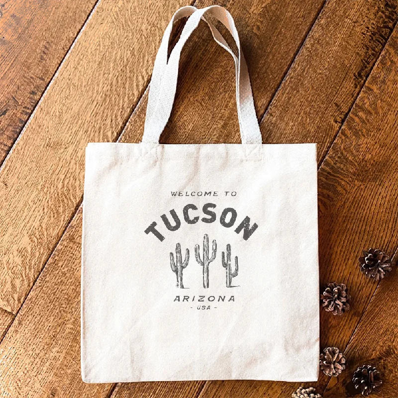 Eco-Friendly Bags With Promotions Saguaro Cactus w/ City, State - Canvas Tote Bag