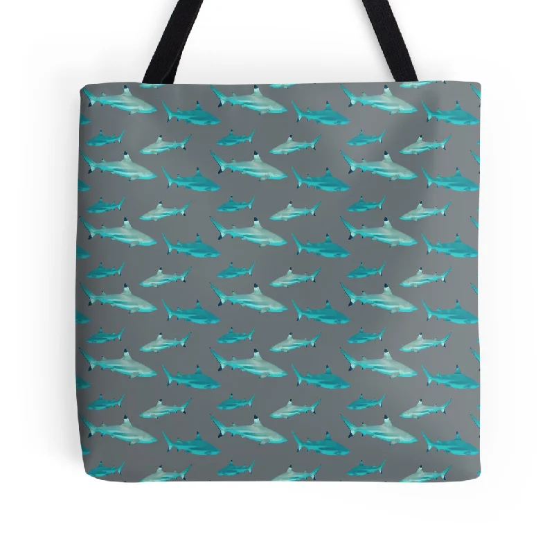 Bags For Minimalist And Functional Design Tahiti Shark with Grey Tote Bag