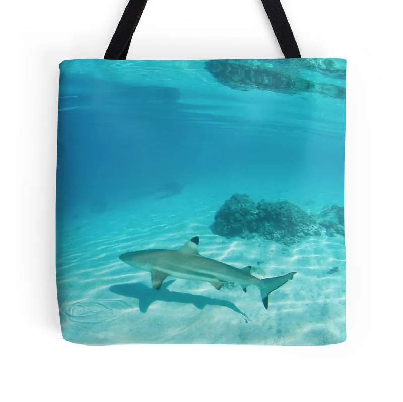 Lightweight And Affordable Bags Tahitian Reef Shark Tote Bag