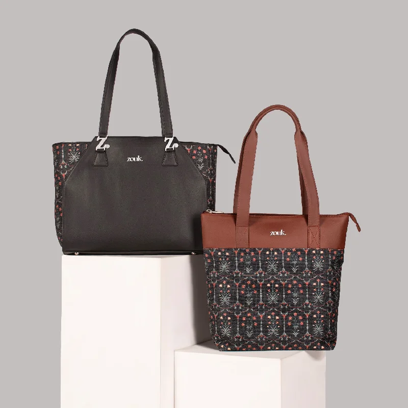 Luxury Bags For Professionals With Discounts Taj Guldasta - Classic Business Bag & Everyday Tote Combo