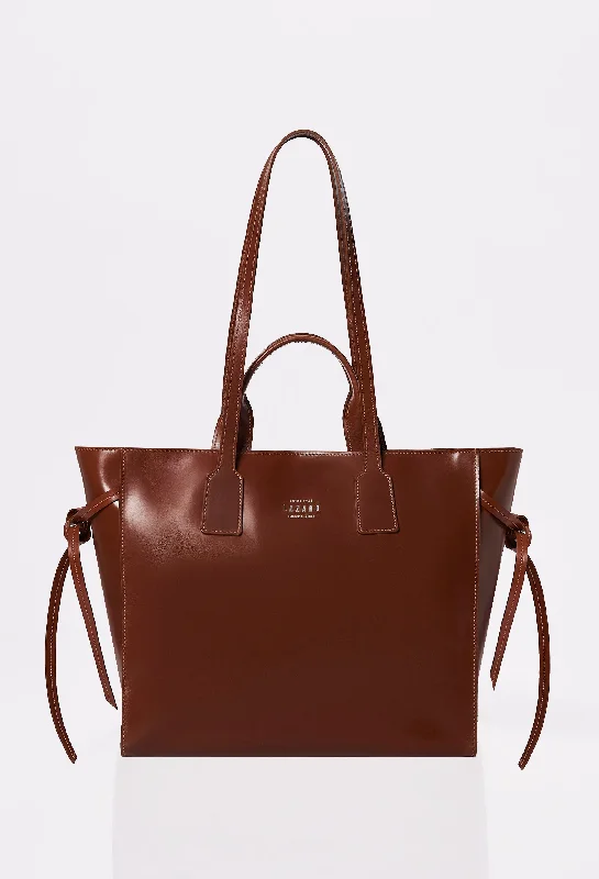 Customizable Bags For Personalized Style Tan Leather Tote Bag 'Lambro'